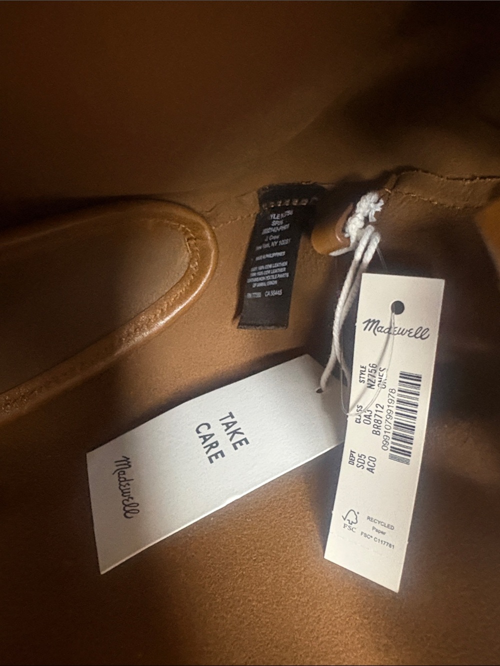 The Camren Gathered Shoulder Bag in aged cognac suede - Picture 10 of 16